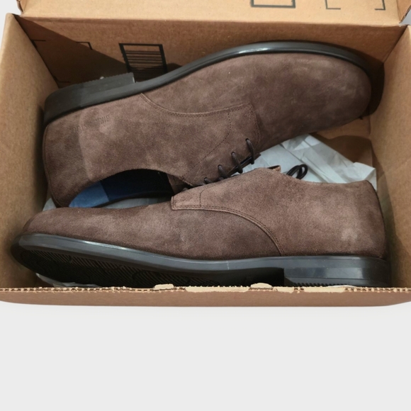 NWT BIRKENSTOCK JAREN BROWN SUEDE LACE UP OXFORDS SHOES MEN'S EU 45 US 12 M - Picture 5 of 8